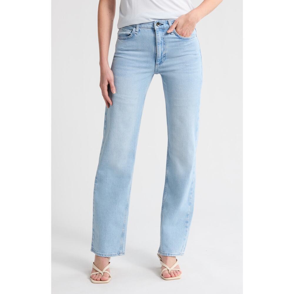 Rag & Bone Hattie Mid-Rise Full Length Straight Jeans Size 25 Light Wash